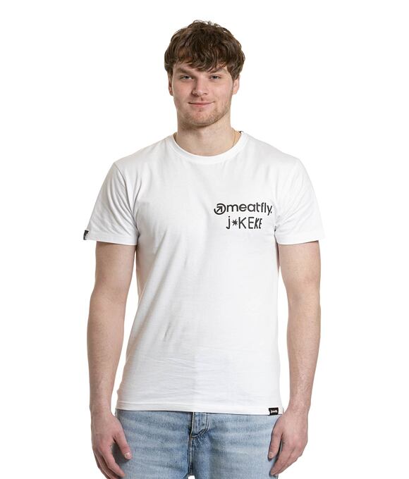 Pánské tričko Meatfly Keke Moto, White