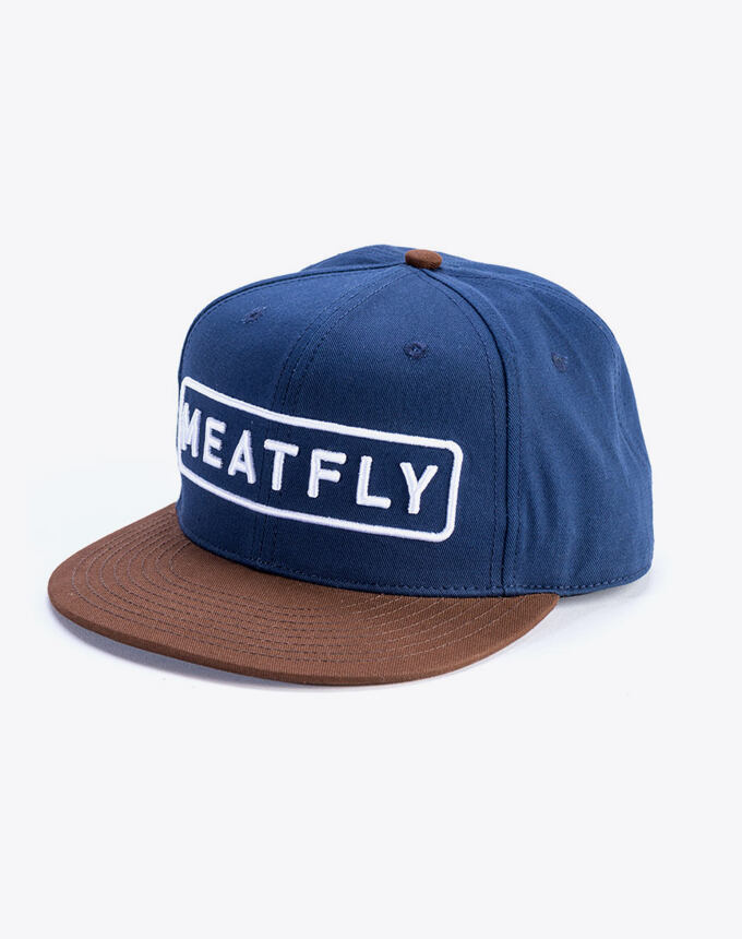Meatfly Spon Snapback, C - Navy,Dark Brown