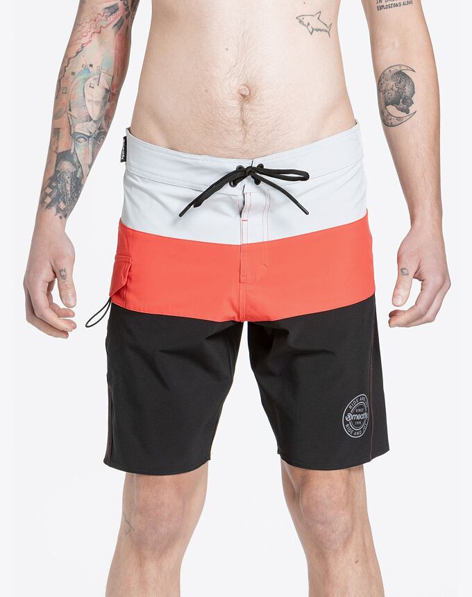 Pánské plavky Meatfly Mitch Boardshorts 21", Red Orange / Black