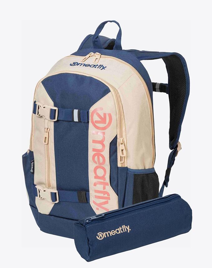 Batoh Meatfly Basejumper, Beige / Sea, 22 L + PENÁL ZDARMA
