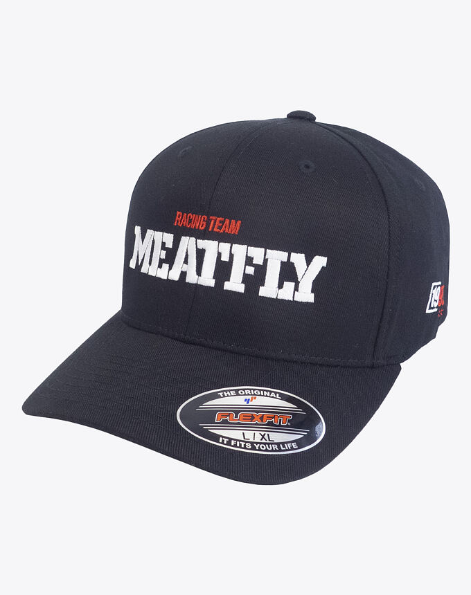 Kšiltovka Meatfly Raptor Flexfit, Racing Black
