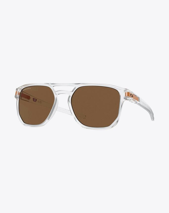 Sluneční brýle Oakley Latch Beta, Matte Clear / Prizm Bronze
