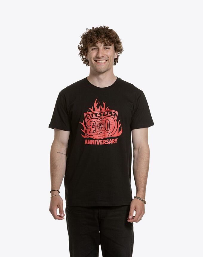 Pánské tričko Meatfly Flame, Black
