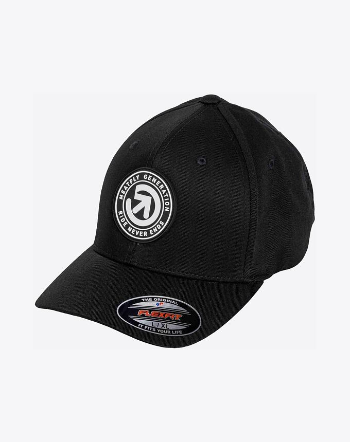 Kšiltovka Meatfly Raptor Flexfit, Generation Black