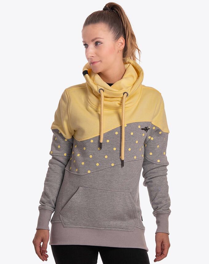 Dámská mikina Meatfly Anesa, Vanilla / Grey Heather