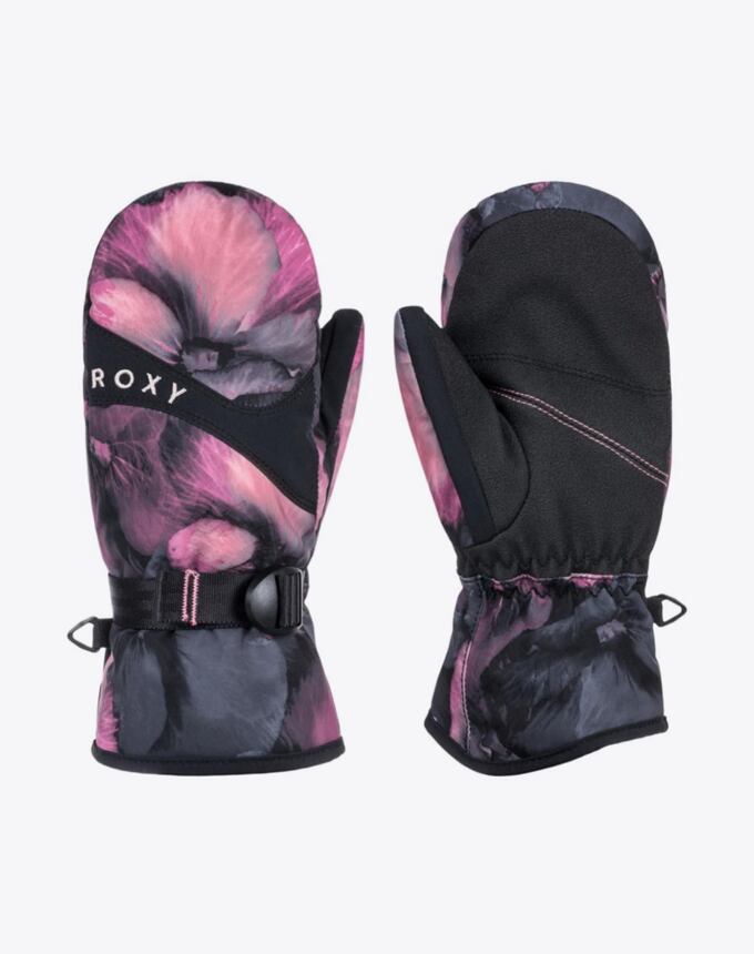 Dětské zimní rukavice Roxy Jetty Girl Mitt, True Black Pansy Pansy Rg