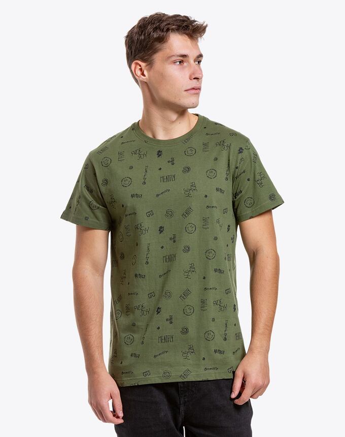 Pánské tričko Meatfly Sketchy, Olive