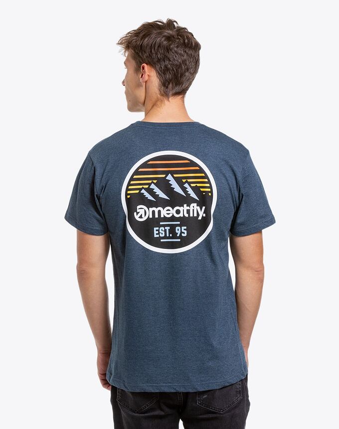 Pánské tričko Meatfly Peaky, Navy Heather