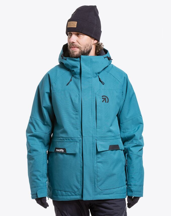 Pánská SNB & SKI bunda Meatfly Vertigo, Teal Blue