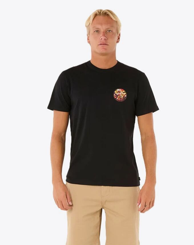 Pánské tričko Rip Curl Wettie Passage Icon, Black
