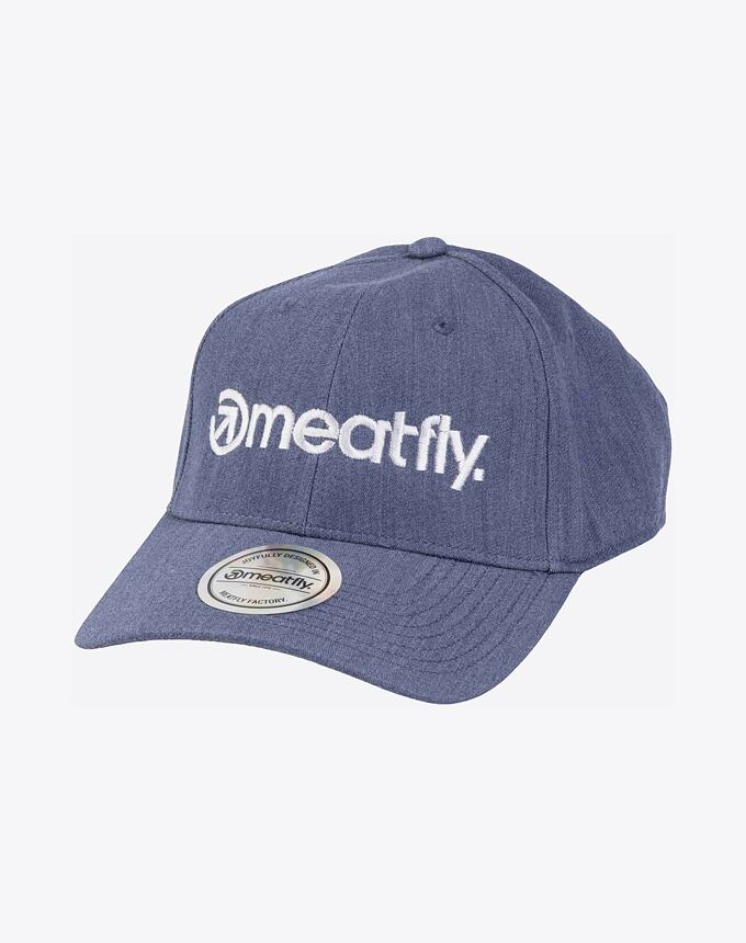 Kšiltovka Meatfly Gaten Flexfit, Blue / White Logo