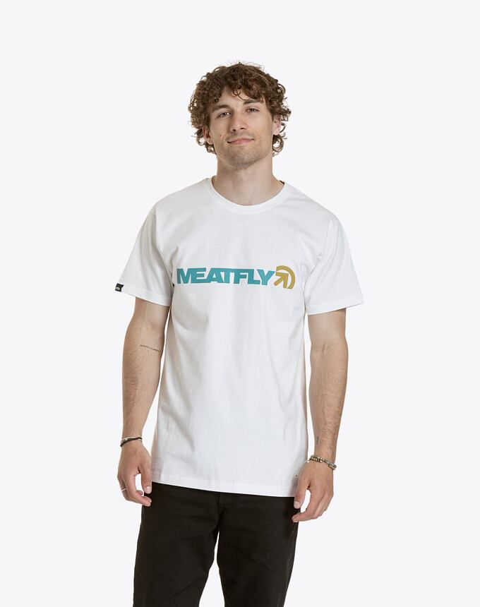 Pánské tričko Meatfly Logex, White