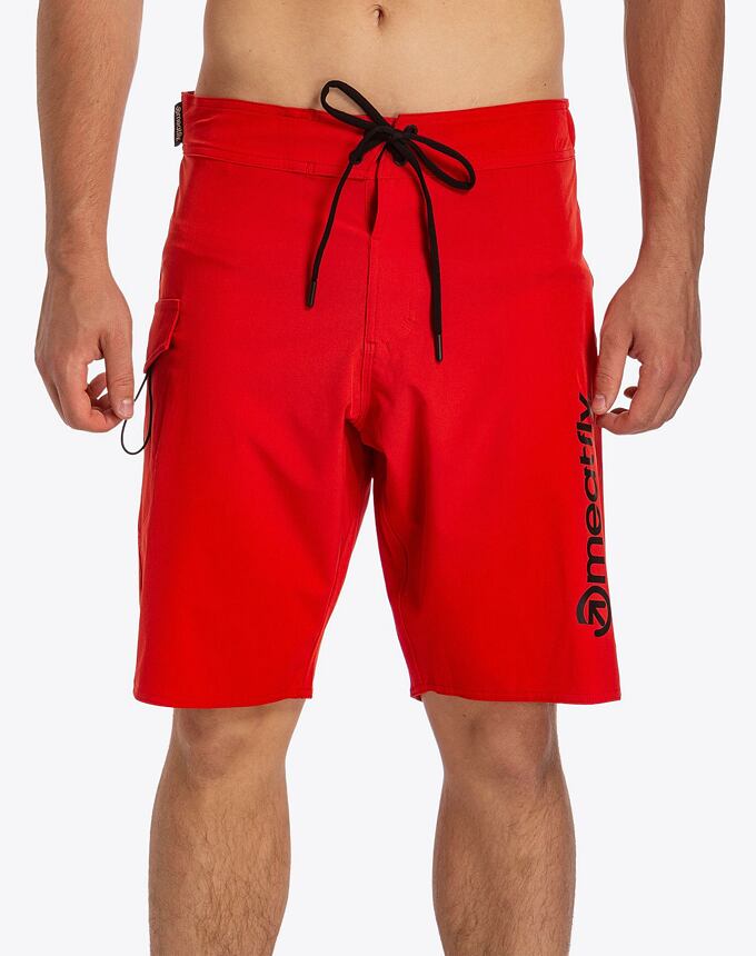 Pánské plavky Meatfly Mitch Boardshorts 21", Red
