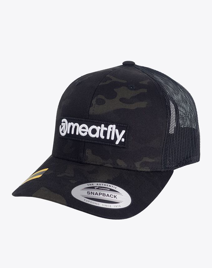 Kšiltovka Meatfly MF Logo Trucker, Black Multicam