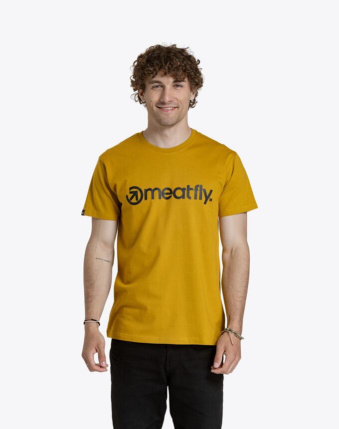 Pánské tričko Meatfly MF Logo, Mustard