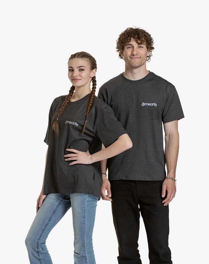 Unisex tričko Meatfly Minimal, Charcoal Heather