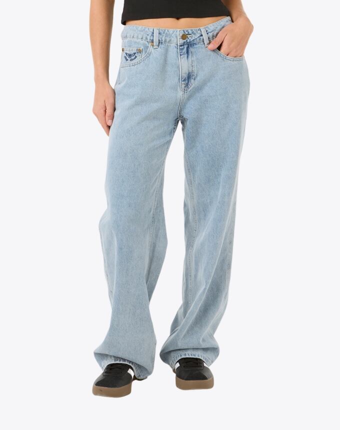 Dámské kalhoty Rip Curl Aggie Relaxed Jeans, Vintage Blue