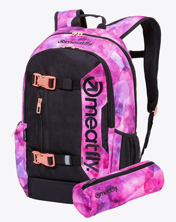 Batoh Meatfly Basejumper 6 + PENÁL ZDARMA, I - Universe Pink, Black