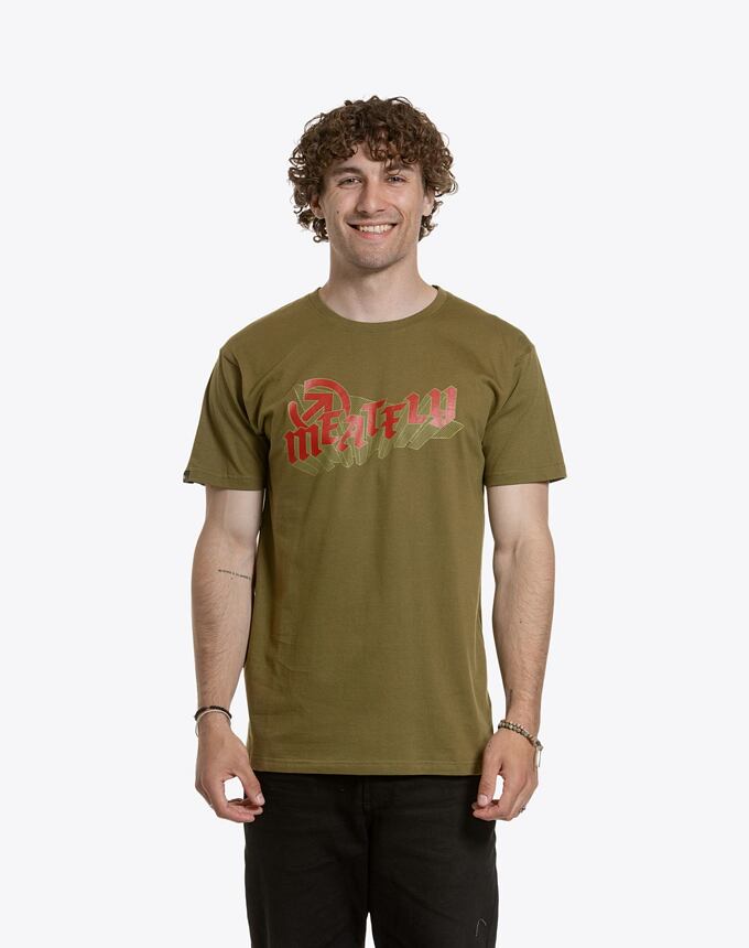 Pánské tričko Meatfly Matal, Khaki Green