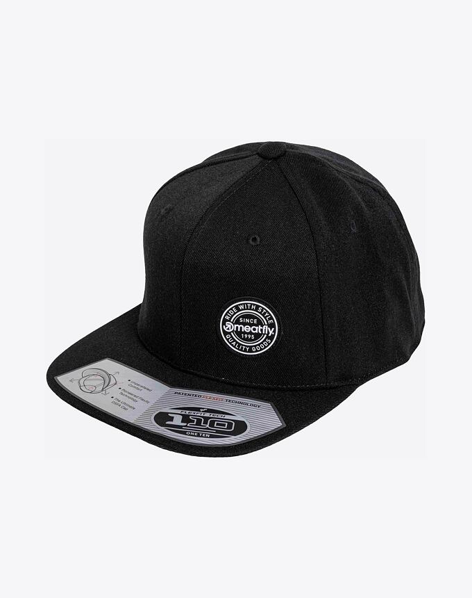 Kšiltovka Meatfly Gruman Premium Snapback, White Round / Black