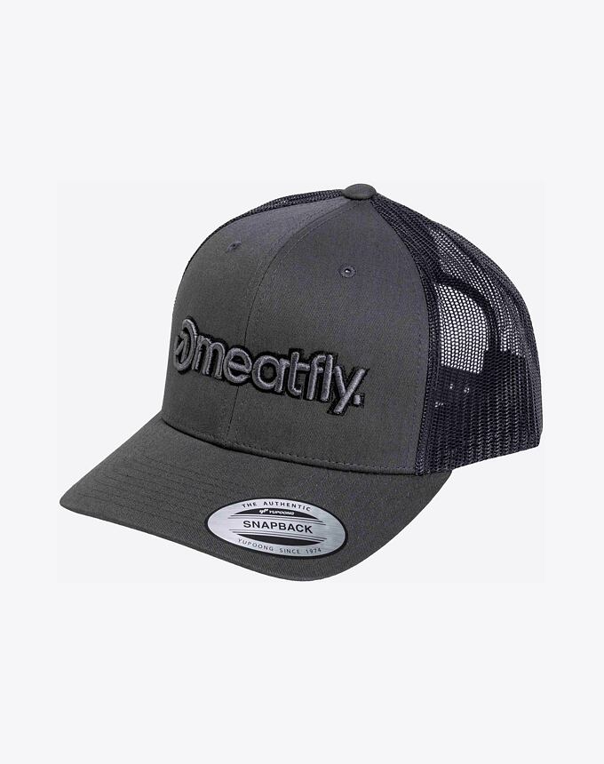 Kšiltovka Meatfly MF Logo Trucker, Black / Grey / Dark Grey