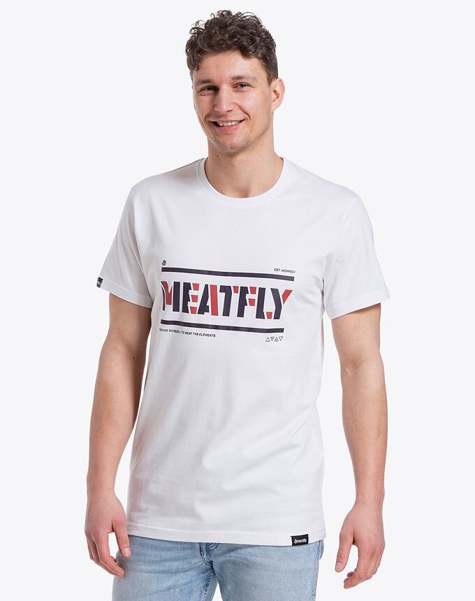 Pánské tričko Meatfly Rele, White