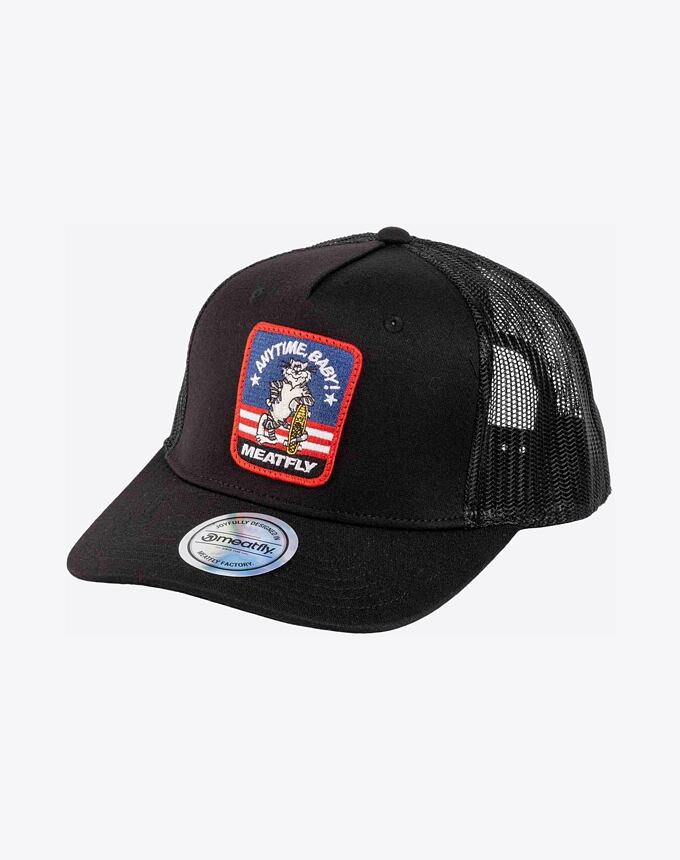 Kšiltovka Meatfly Corey Trucker, Black Tomcat