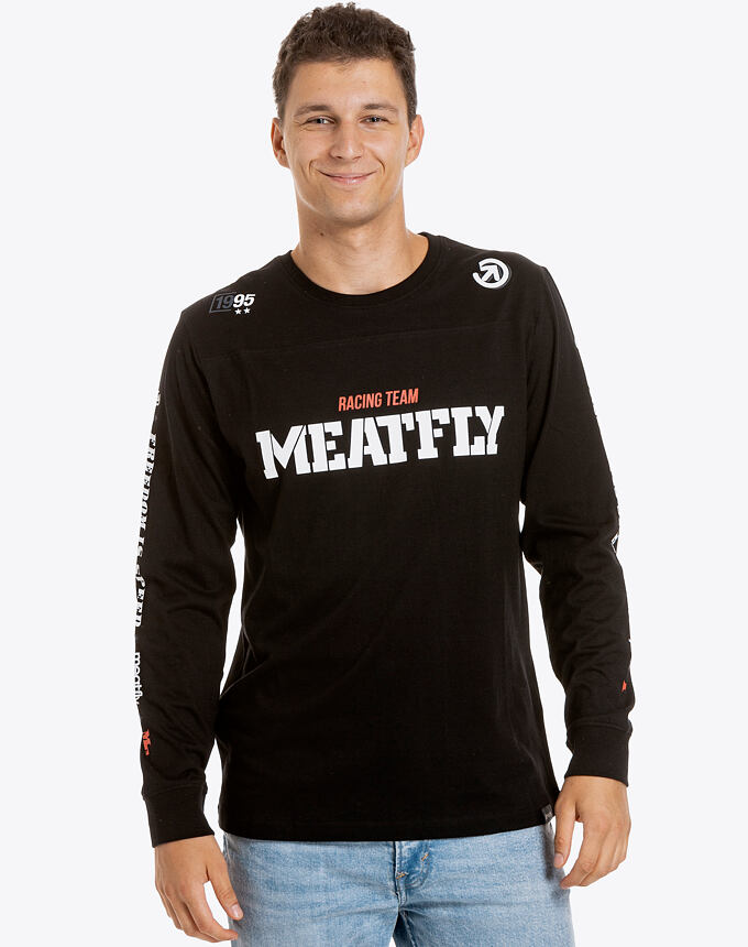 Pánské tričko Meatfly s dlouhým rukávem Judgement, Black