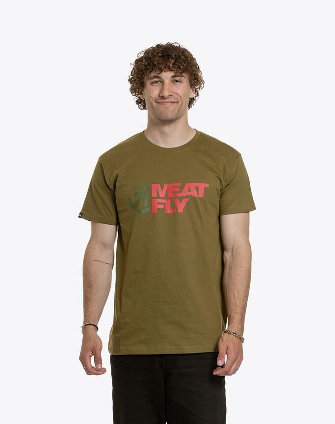 Pánské tričko Meatfly Revital, Khaki Green