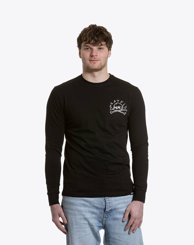 Pánské tričko s dlouhým rukávem Meatfly Judgement 30, Black