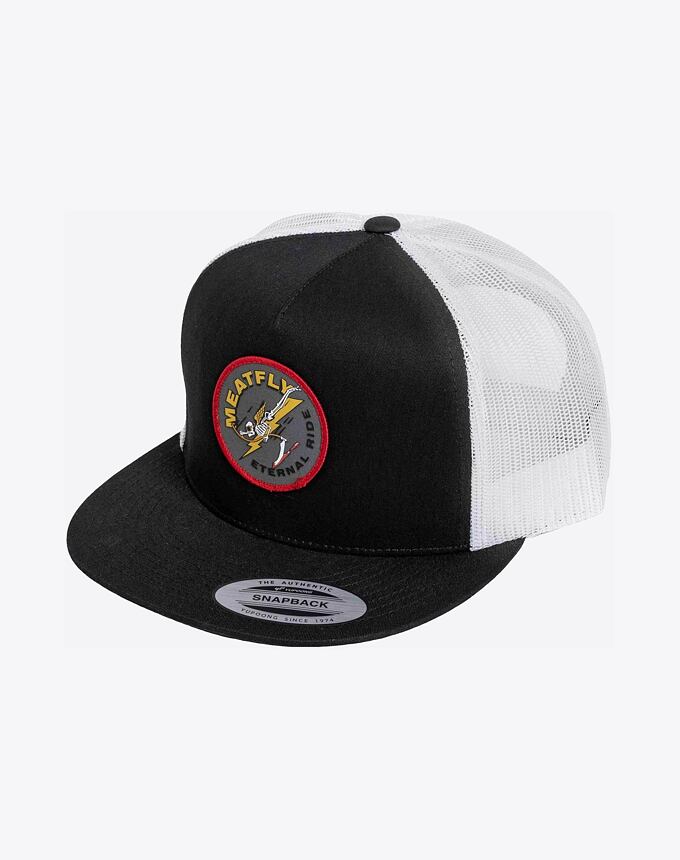 Kšiltovka Meatfly Thunderbolt Trucker, Grey Eternal / Black