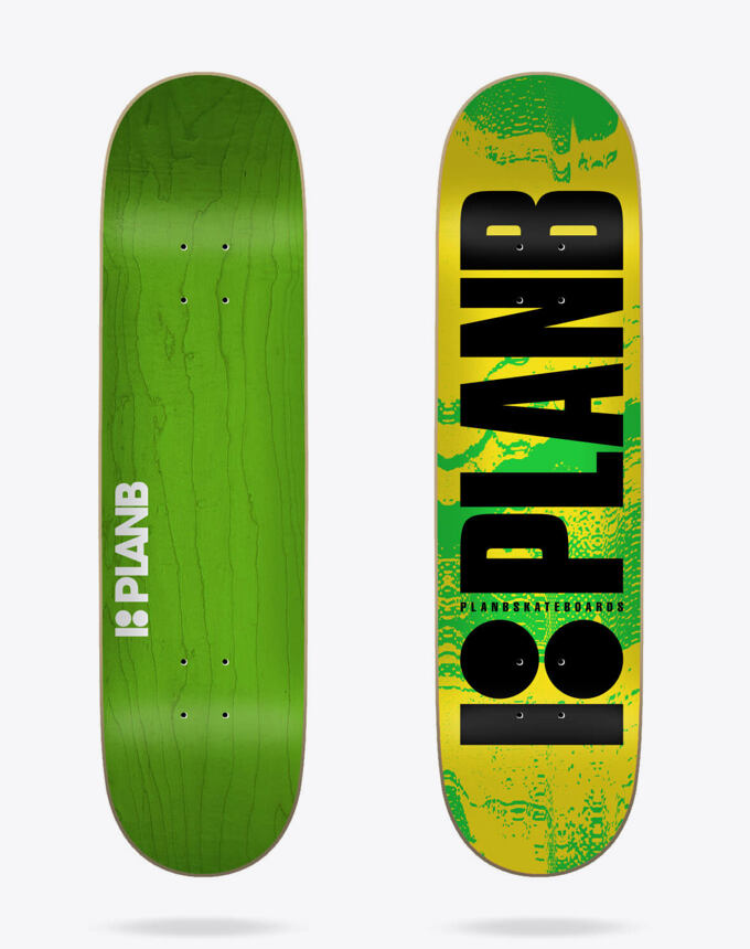 Skateboardová deska Plan B Team Original Fluor Green, 7.75"