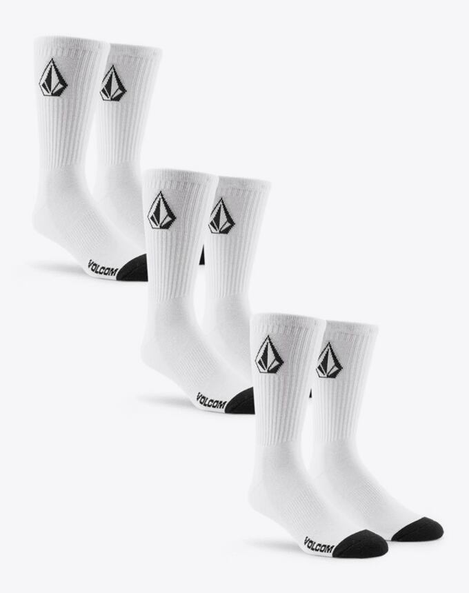 Pánské ponožky Volcom Full Stone Triple Pack, White