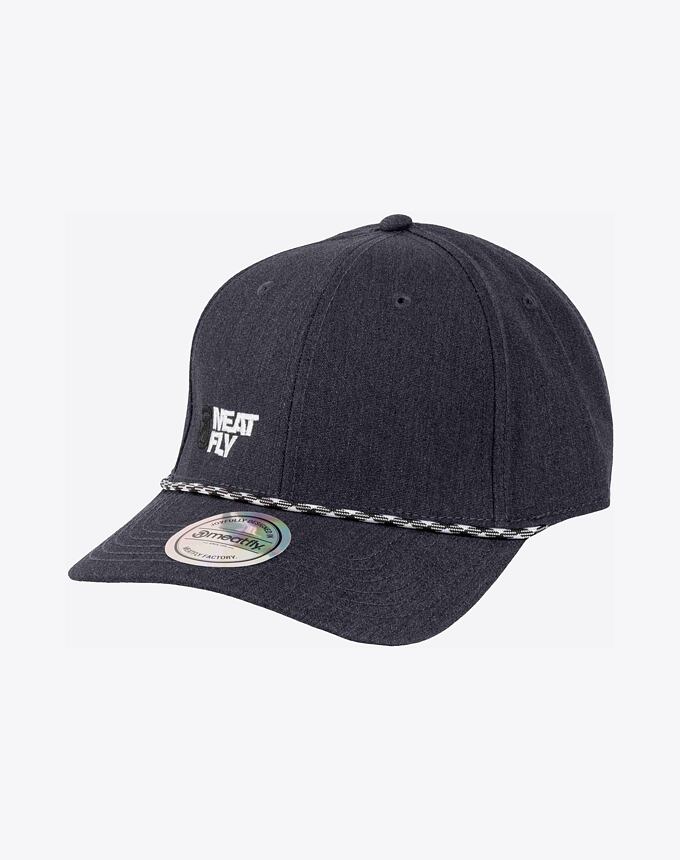 Kšiltovka Meatfly Dustin Flexfit Recycled, Anthracite / White Decent Revital