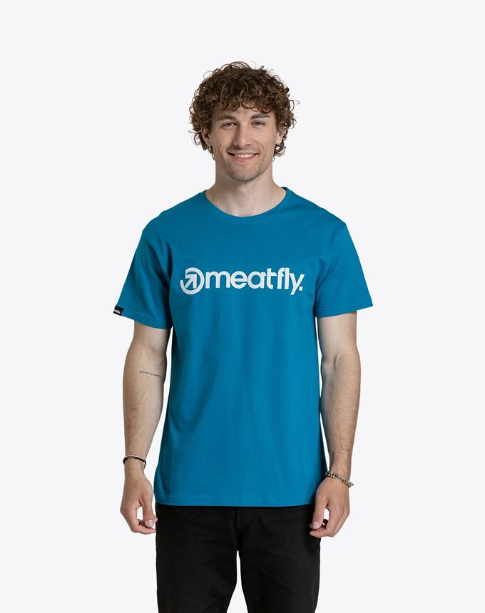 Pánské tričko Meatfly MF Logo, Funky Blue