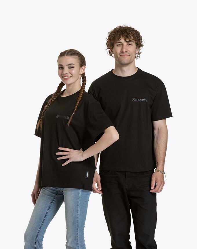 Unisex tričko Meatfly Minimal, Black