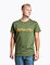 Pánské tričko Meatfly Striped Logo, Olive