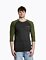 Pánské tričko s dlouhým rukávem Meatfly Reagan Raglan, Olive  /  Charcoal Heather