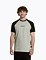 Pánské tričko Meatfly Ozzy Raglan, Mossy Green / Black