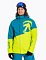 Pánská SNB & SKI bunda Meatfly Bang, Teal/Acid Lime