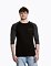 Pánské tričko s dlouhým rukávem Meatfly Reagan Raglan, Black