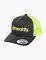 Kšiltovka Meatfly MF Logo Trucker, Charcoal/Neon Green