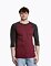 Pánské tričko s dlouhým rukávem Meatfly Reagan Raglan, Dark Wine  /  Charcoal Heather