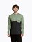Pánské tričko s dlouhým rukávem Meatfly Harvey, Basil  /  Charcoal Heather