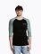 Pánské tričko s dlouhým rukávem Meatfly Reagan Raglan, Dusty Mint  /  Black