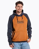 Pánská technická mikina Gravel, Heather Navy / Brown Sugar
