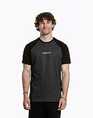 Pánské tričko Meatfly Ozzy Raglan, Charcoal Heather / Black
