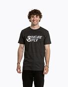 Pánské tričko Meatfly Revital, Black / Charcoal Heather
