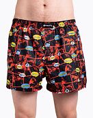 Pánské boxerky Meatfly Agostino, Red/Black Comics, Gift Pack