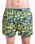 Pánské boxerky Meatfly Agostino, Yellow/Blue Comics